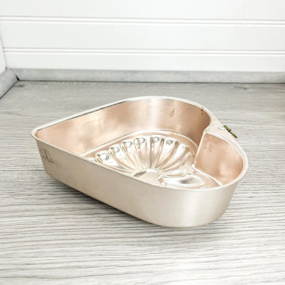 Vintage‎ Copper Heart Jello Mold: 1960s Kitchen Wall Decor